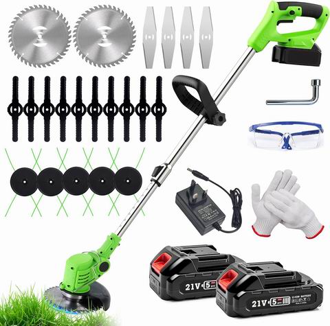  Myeljnergy 21V MAX 电动割草机/修边机  带两块电池+充电器  89.99加元（原价 149.99加元）