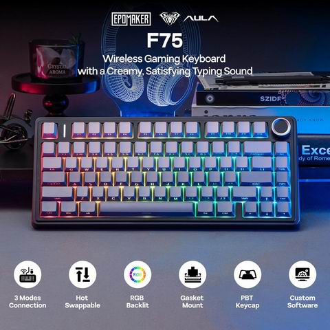 EPOMAKER x Aula F75 无线机械键盘 119.99加元