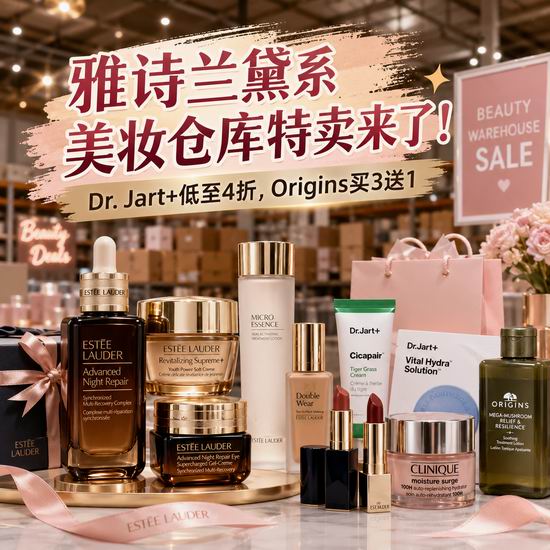  免费拿票！Estee Lauder 雅诗兰黛大牌线下特卖会，全场5折起！