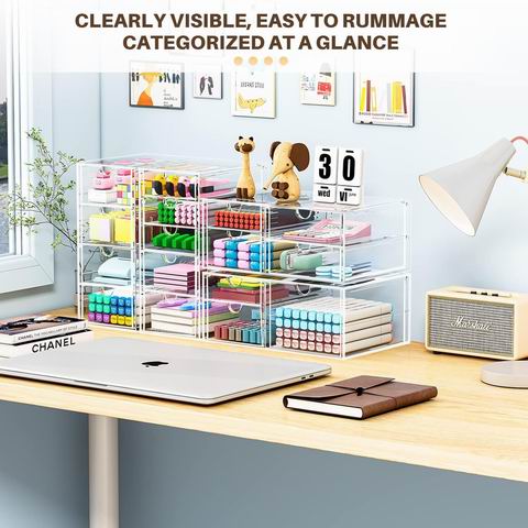 caktraie 化妆品/文具收纳盒4件 (16个抽屉)49.99加元(原价 59.99加元) caktraie 化妆品/文具收纳盒4件 (16个抽屉)49.99加元(原价 59.99加元)