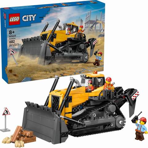 史低！LEGO 乐高 60466 黄色推土机6.7折 53.98加元（原价 79.99加元）
